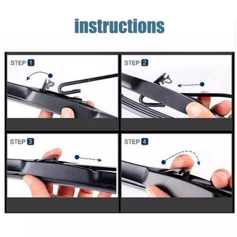 1Pc Universal Three-Stage Car Wiper Blade ABS+Rubber Noiseless Vehicle Wiper Blade