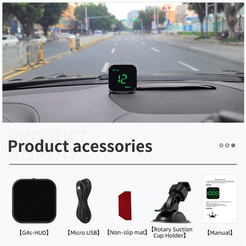 G4S Head-Up Display HUD GPS Universal Multi-Function Speedometer Portable Car Computer Display