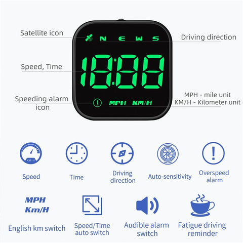 G4S Head-Up Display HUD GPS Universal Multi-Function Speedometer Portable Car Computer Display