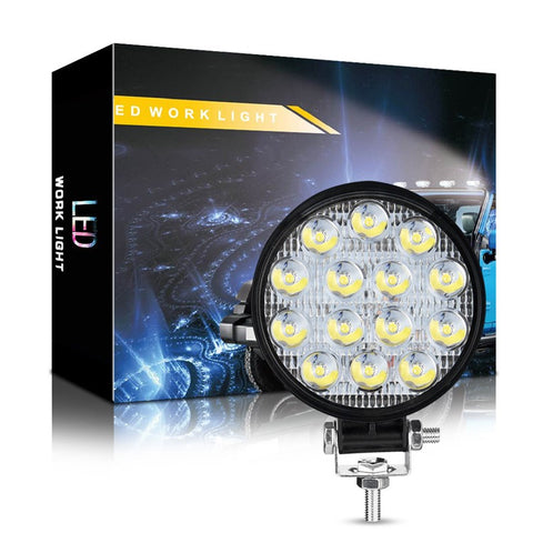 14LED 42W Car SUV Off-Road Round Spotlight Waterproof Vehicle Super Bright Headlight