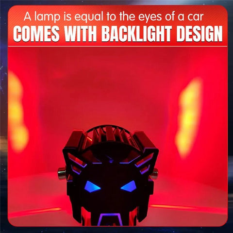 JPV74 Waterproof 12-48V Motorcycle Spotlight Red and Blue Strobe Lamp for Motorbike