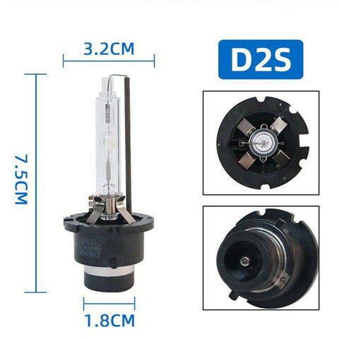 2Pcs D2S Car Headlight 6000K High Brightness IP68 Waterproof Xenon Bulb HID Lamp