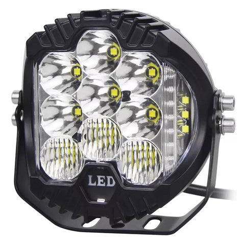 7 Inch Round Spotlight Car Front Bumper Lamp IP67 Waterproof Aluminum Shell LED Floodlight