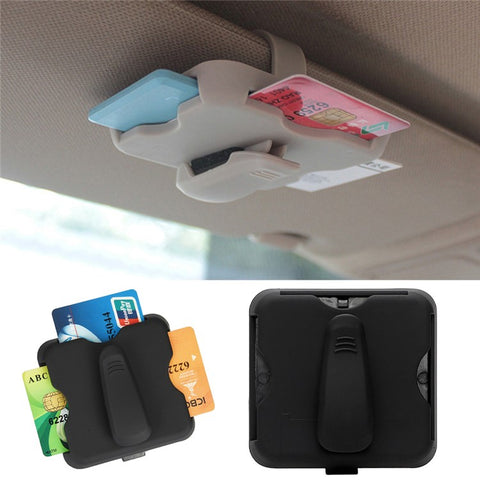 Sunglass Holder Glasses Holder Clip Card Storage Pouch for Car Visor
