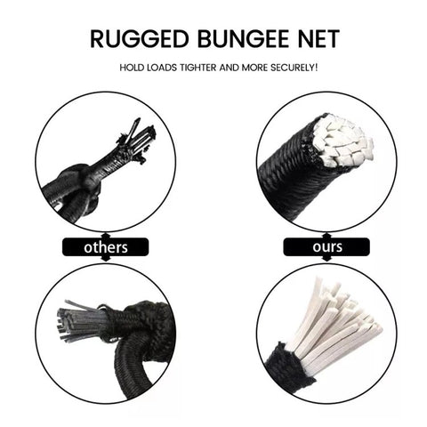 Rubber Cargo Net for Pickups Car Mesh Holes Cord Net Heavy Duty Truck Bed Roof Rack 120cmx90cm 88 Grids Cargo Organizer Net with Hooks