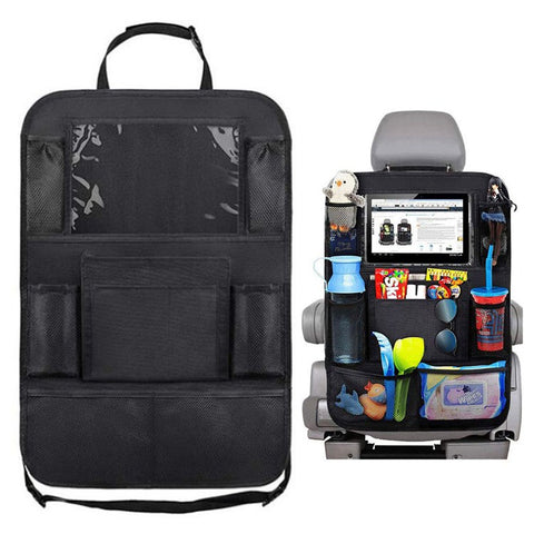Multifunction Car Back Seat Organizer Bag Automotive Seat Back Organizer with Touch Screen Tablet Holder
