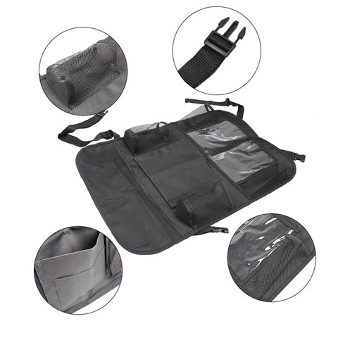 Multifunction Car Back Seat Organizer Bag Automotive Seat Back Organizer with Touch Screen Tablet Holder