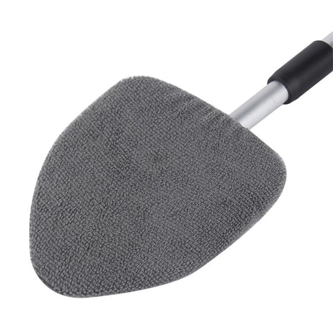 DM-130 Window Windshield Cleaning Tool with 34-49cm Extendable Handle and Microfiber Cloth Car Window Cleaner Triangle Cleaning Wipe