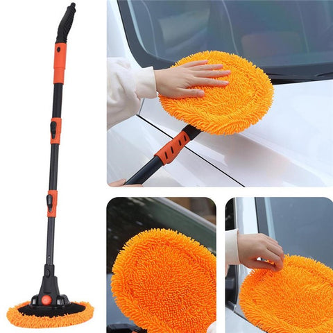 9595 Telescopic Long Handle Car Wash Broom Soft Washing Mop Non Scratch Cleaning Tool