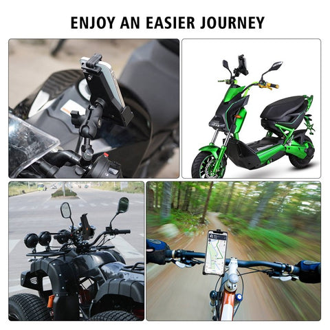 CS-1287A1 Motorcycle Rearview Mirror / Handlebar Mount Mobile Phone Holder Electric Vehicle GPS Bracket