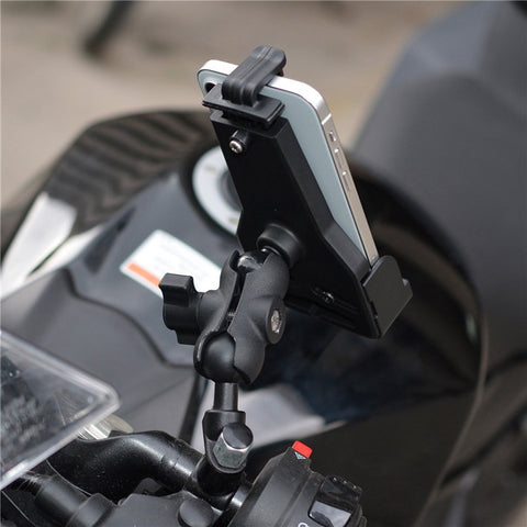 CS-1287A1 Motorcycle Rearview Mirror / Handlebar Mount Mobile Phone Holder Electric Vehicle GPS Bracket