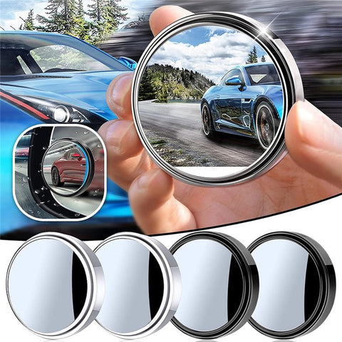 2Pcs Adhesive 360 Degree Blind Spot Car Reversing Aid Rearview Mirror Small Round Mirror