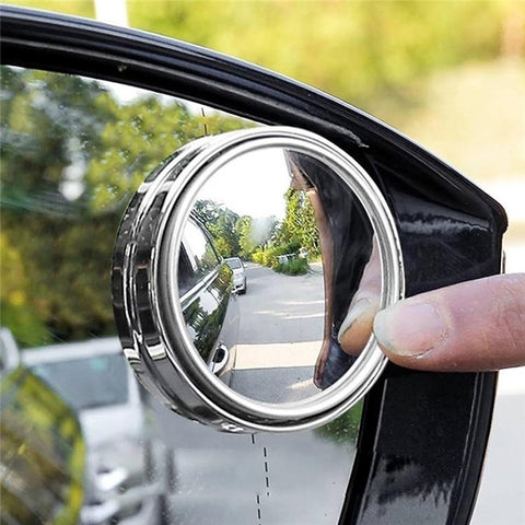 2Pcs Adhesive 360 Degree Blind Spot Car Reversing Aid Rearview Mirror Small Round Mirror