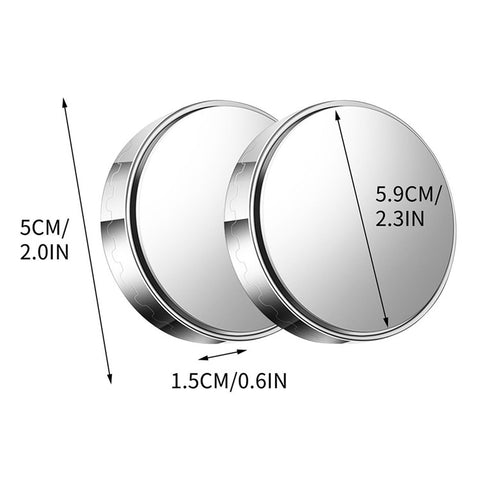 2Pcs Suction Cup 360 Degree Blind Spot Car Reversing Aid Rearview Mirror Small Round Mirror