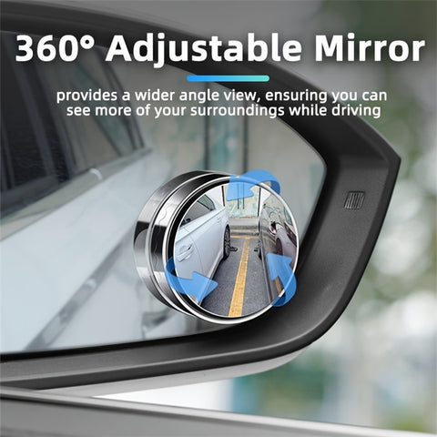 2Pcs Suction Cup 360 Degree Blind Spot Car Reversing Aid Rearview Mirror Small Round Mirror