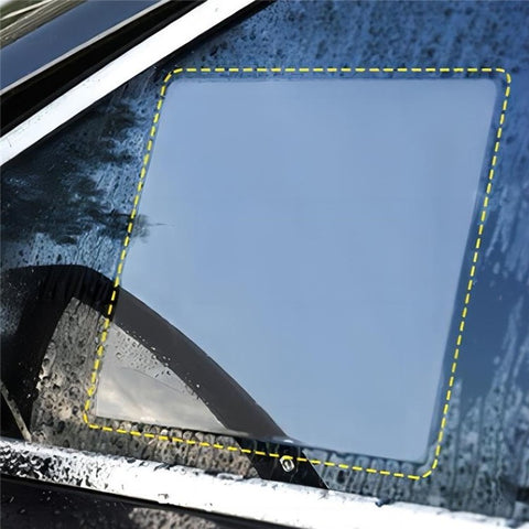 2Pcs Square 150x200mm Car Rear View Mirror Film PET Anti-Fog Rainproof Mirror Film with Tools