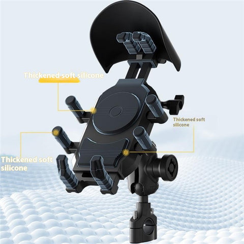 WUPP CS-2056B2 Motorcycle Handlebar Phone Holder Anti-Shock Phone Mount Stand