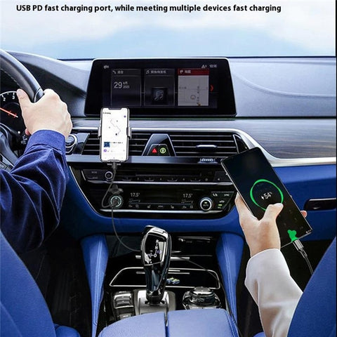 WUPP ZH-1786B1 QC3.0 USB+Type-C Charger IP66 Waterproof Socket with Silicone Cap