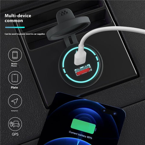 WUPP ZH-1786B2 QC3.0 Charger USB+Type-C Socket with Silicone Cap and 60cm Cable