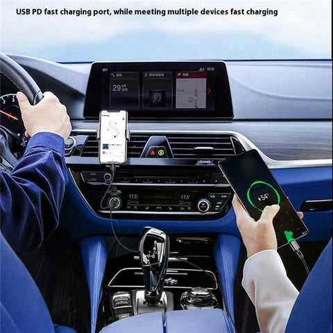 WUPP ZH-1786B2 QC3.0 Charger USB+Type-C Socket with Silicone Cap and 60cm Cable
