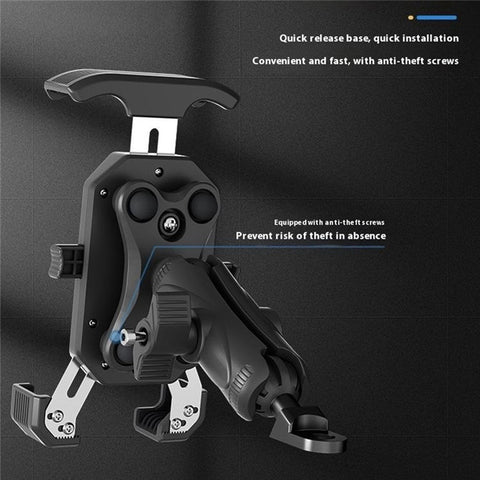 WUPP CS-051A2 Motorcycle Phone Holder Mirror Mount Anti-Shock Phone Bracket