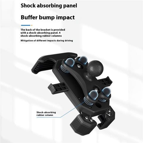 WUPP CS-051A2 Motorcycle Phone Holder Mirror Mount Anti-Shock Phone Bracket
