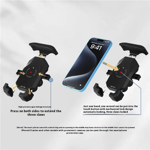 WUPP CS-051A1 Motorcycle Phone Holder Handlebar Mount Bracket for 4-7 inch Phones