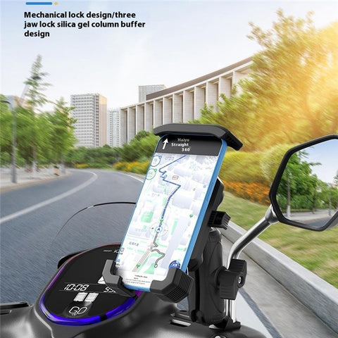 WUPP CS-051A1 Motorcycle Phone Holder Handlebar Mount Bracket for 4-7 inch Phones