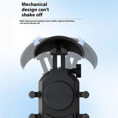 WUPP CS-2056B1 Motorcycle Phone Holder Rearview Mirror Mount Anti-Shock Phone Bracket