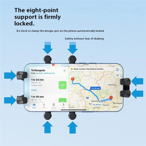 WUPP CS-2056B1 Motorcycle Phone Holder Rearview Mirror Mount Anti-Shock Phone Bracket