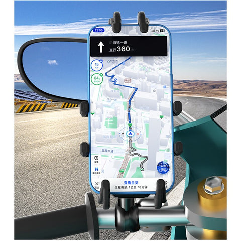WUPP CS-2072D1 M8 Ball Head Cellphone Holder Anti Theft Motorcycle Phone Mount Bracket