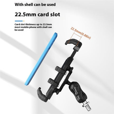WUPP CS-2072D1 M8 Ball Head Cellphone Holder Anti Theft Motorcycle Phone Mount Bracket