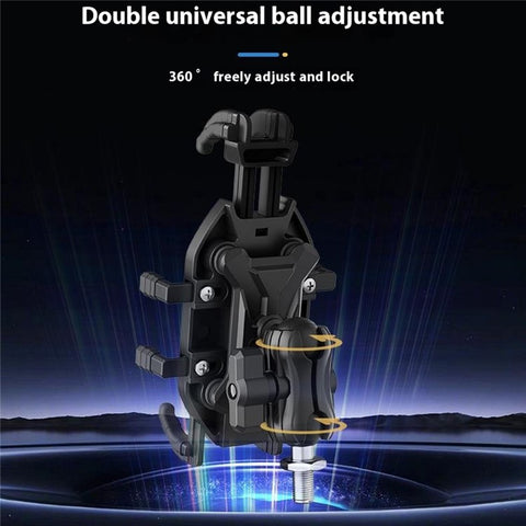 WUPP CS-2072C1 Motorcycle Phone Mount M10 Ball Head Rotation Anti-Theft Holder