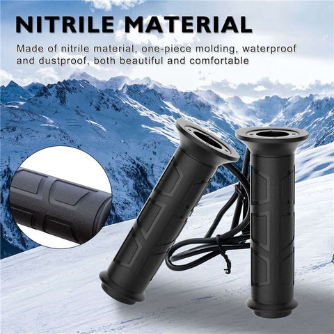 ZH-983F2 1 Pair For ATV Motorcycle Intelligent 3 Gears Temperature Adjustable Heated Grips Winter Warmer Electric Heating Hand Grips