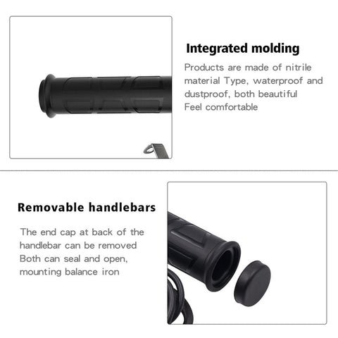 WUPP ZH-983C1 1Pair Smart 3-Gear 12V Motorcycle Heated Grips Universal Electric Heating Handlebar Modified Heating Grips Electric Scooter Warmer Handgrips