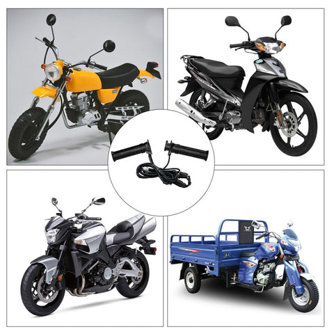WUPP ZH-990B1 1Pair 5-Gear 12V Motorcycle Heating Handlebar Electric Heated Grips with Indicator Warmer Heating Grips for Winter