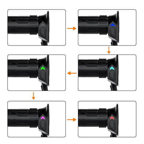 WUPP ZH-990B1 1Pair 5-Gear 12V Motorcycle Heating Handlebar Electric Heated Grips with Indicator Warmer Heating Grips for Winter