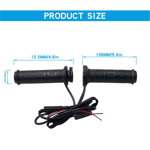 WUPP CS-095B1 1Pair Motorcycle Heating Handlebar for Winter Electric Heated Grips 12V Warmer Heating Grips