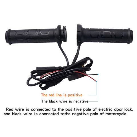 WUPP CS-095B1 1Pair Motorcycle Heating Handlebar for Winter Electric Heated Grips 12V Warmer Heating Grips