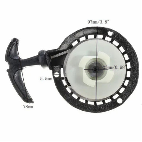 2 Stroke Motorcycle Pull Starter Aluminum Pull Start Recoil Starter for 49CC ATV Pocket Bike Mini Motorbike