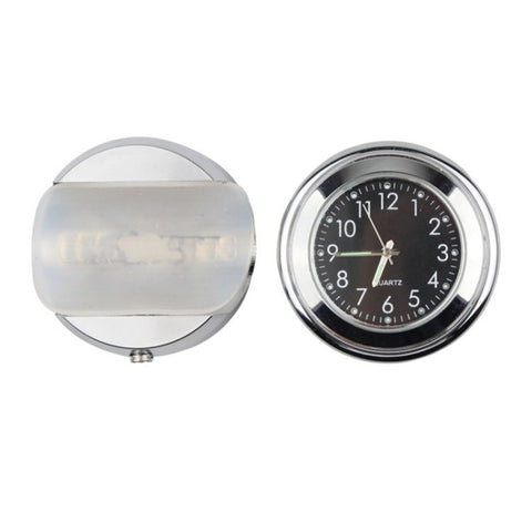 Aluminum Alloy Motorcycle Bike Clock 22-25.4mm Handlebar Luminous Clock / Thermometer