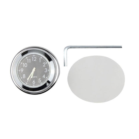 Aluminum Alloy Motorcycle Bike Clock 22-25.4mm Handlebar Luminous Clock / Thermometer