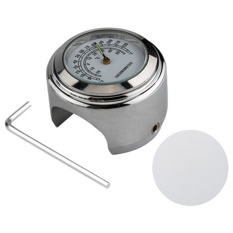 Aluminum Alloy Motorcycle Bike Clock 22-25.4mm Handlebar Luminous Clock / Thermometer