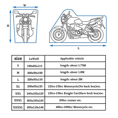 BY-895 Motorcycle Cover Protection Shelter Outdoor Waterproof Motorbike Cover Protector