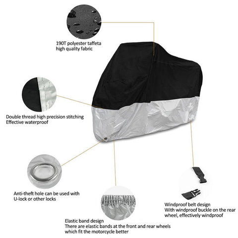 BY-895 Motorcycle Cover Protection Shelter Outdoor Waterproof Motorbike Cover Protector