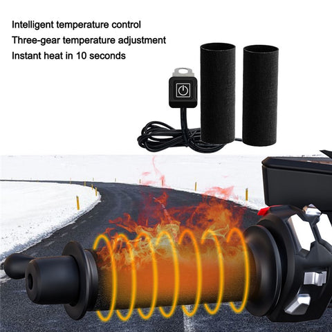 WUPP CS-974A1 12V Motorcycle Scooter Three Gear Temperature Control Electric Hand Grip Cover Heated Grip Handlebar