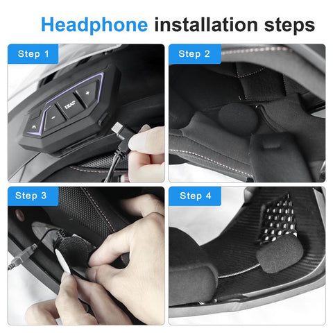 EJEAS 8 Riders Mesh Intercom Motorcycle Helmet Bluetooth-compatible Intercom Wireless Walkie-Talkie