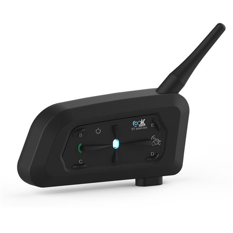 EJEAS V7 Motorcycle Helmet Bluetooth-compatible 5.0 Intercom 7 Riders 700m Walkie-Talkie System IP65 Waterproof