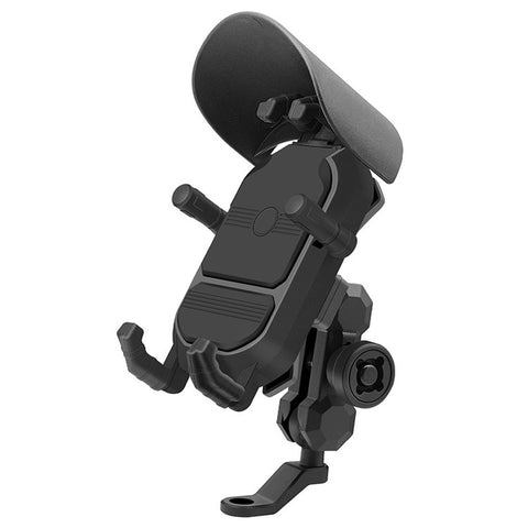 360 Degree Rotation Motorcycle Rearview Mirror Mount Mobile Phone Holder with Anti-theft Knob