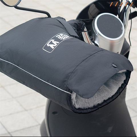 WUPP CS-1506A1 1 Pair Winter Electric Bicycle Motorcycle Warm Handlebar Cover Handle Gloves, Large Opening